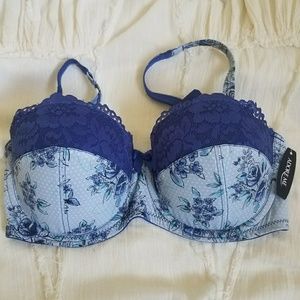 Adore Me Blue Floral 32DD Bra